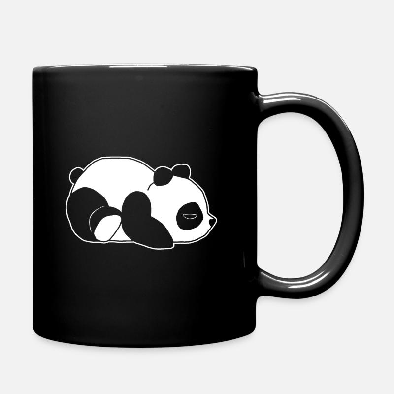 Panda, süß, Tier, Comic - Tasse einfarbig - Schwarz