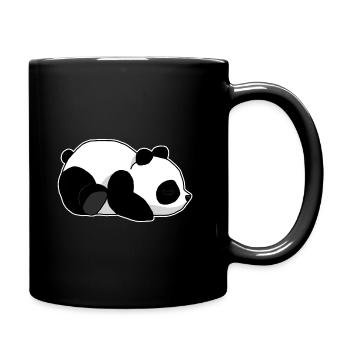 Panda - Tasse einfarbig - Schwarz - Rechts