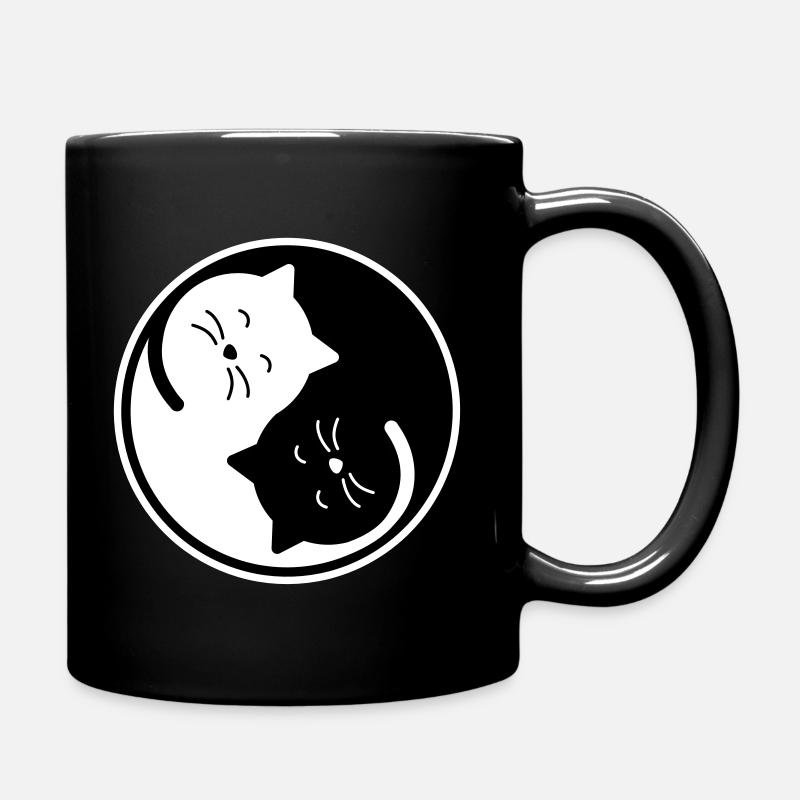 Katze - Tasse einfarbig - Schwarz