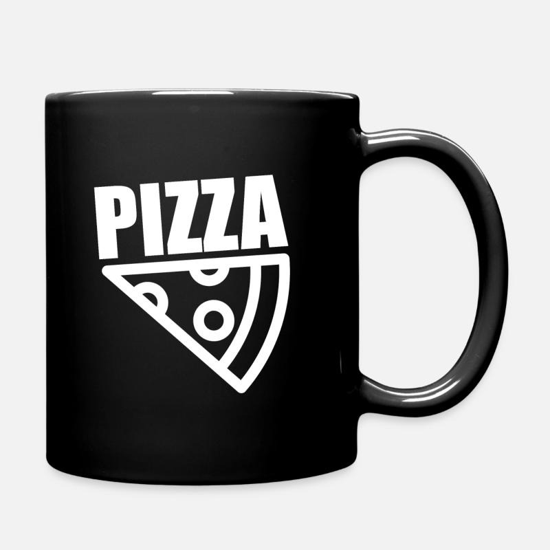Pizza - Tasse einfarbig - Schwarz