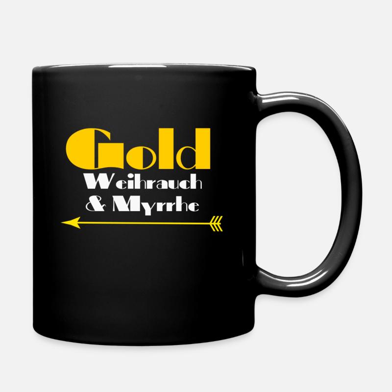 Gold Weihrauch Myrrhe - Tasse einfarbig - Schwarz