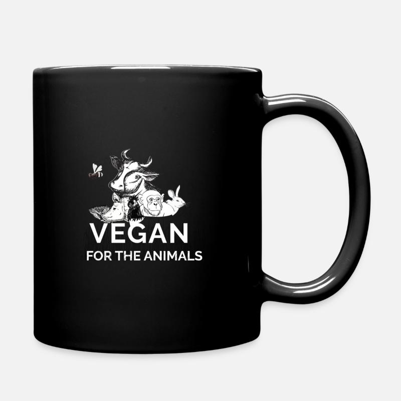 vegan pour les animaux - Vegan des animaux à aimer - Mug uni - noir