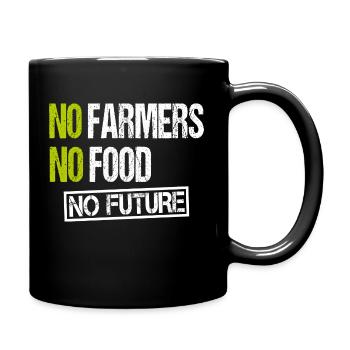 Démonstration d'agriculteurs Pas d'agriculteurs Pas de nourriture Pas d'avenir - Mug uni - noir - Droite