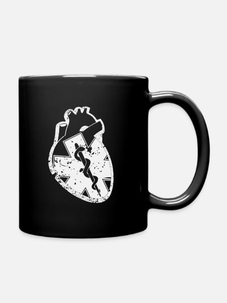 Ein Herz für Sanitäter - Rettungsdienst - Tasse einfarbig - Schwarz