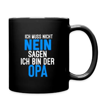 Opa - Tasse einfarbig - Schwarz - Rechts