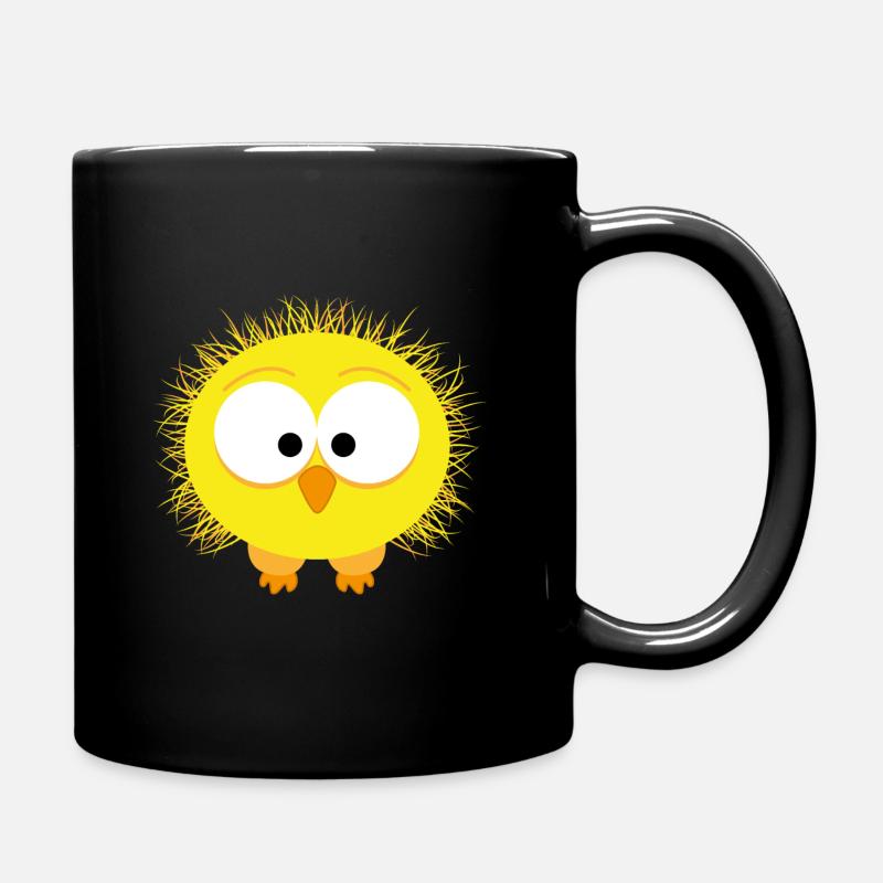 Oiseau étrange à volants, jaune - Mug uni - noir