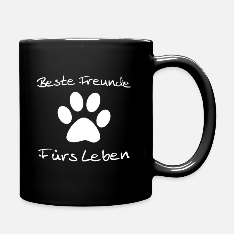 Hund Beste Freunde fürs leben - Tasse einfarbig - Schwarz