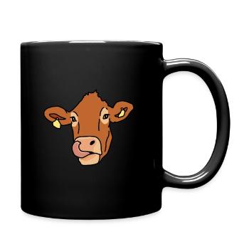 Vache, Animal, Animaux domestiques, BD - Mug uni - noir - Droite