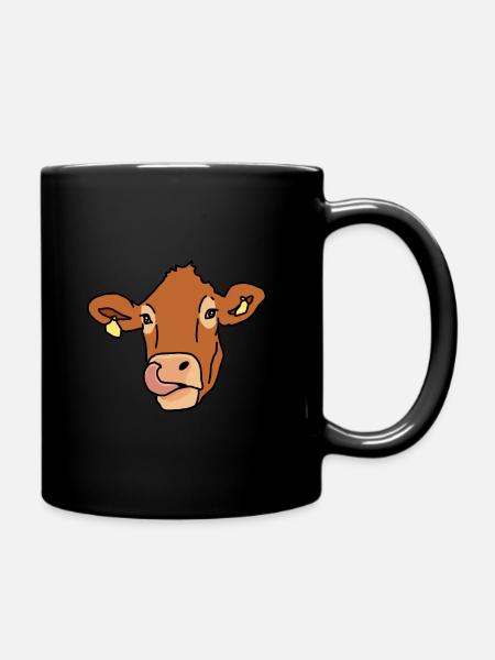 Vache, Animal, Animaux domestiques, BD - Mug uni - noir