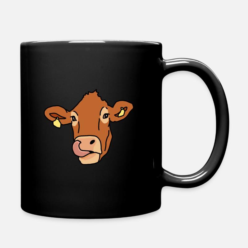 Vache, Animal, Animaux domestiques, BD - Mug uni - noir