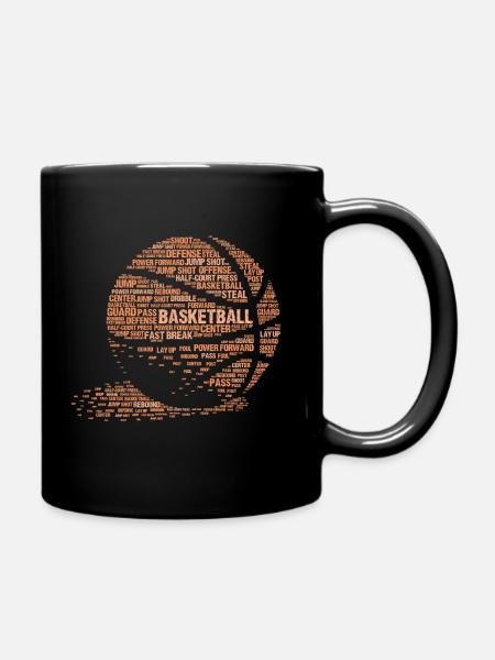 Style de calligraphie de typographie de basket-ball - Mug uni - noir