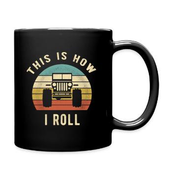 Jeep - Voici comment je roule un cadeau rétro - Mug uni - noir - Droite