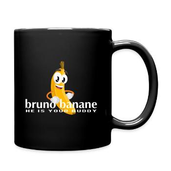 Bruno Banane (weiß) - Tasse einfarbig - Schwarz - Rechts