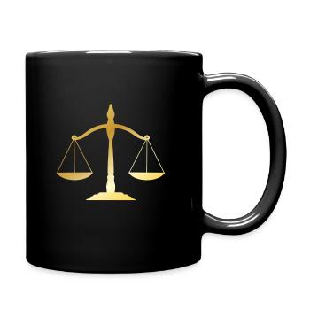 Lawyer judge justice - Full Colour Mug - black - Right