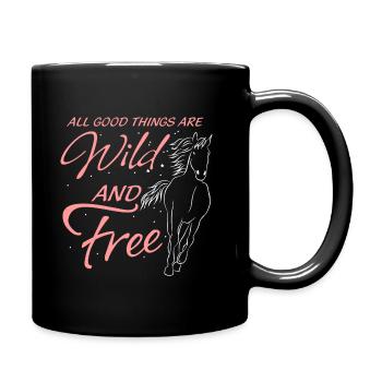 Wild and free riding - Full Colour Mug - black - Right