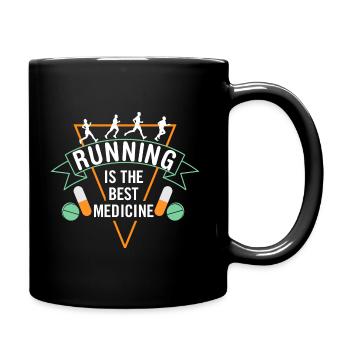 La course est le meilleur remède - Mug uni - noir - Droite
