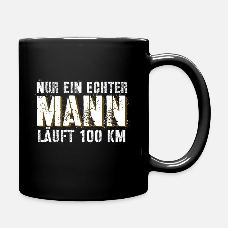 100 km Ultrawandern Mann - Tasse einfarbig - Schwarz