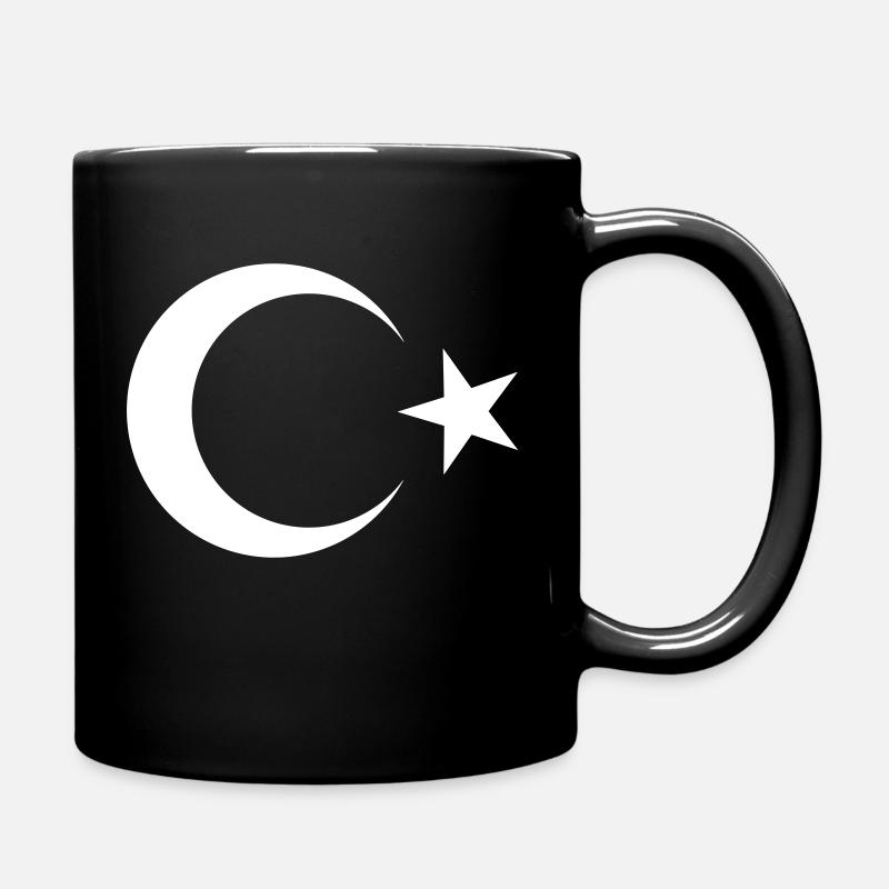 Turkish flag - Full Colour Mug - black