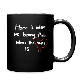 home is where we belong - Full Colour Mug - black - Right