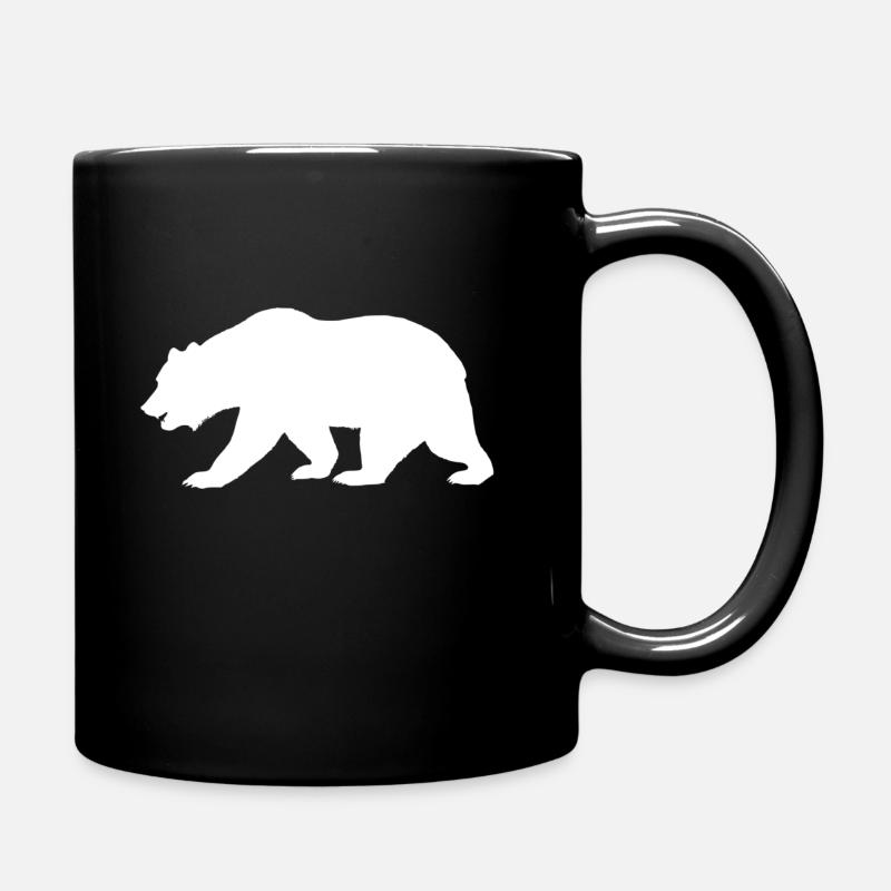 Bär Silhouette - Tasse einfarbig - Schwarz