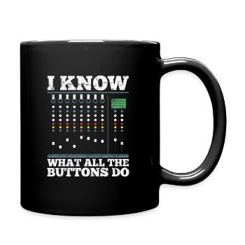 Sound Engineer t-shirt - Full Colour Mug - black - Right