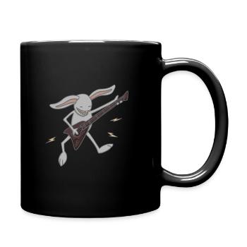 Music Playing Little Monster - Full Colour Mug - black - Right