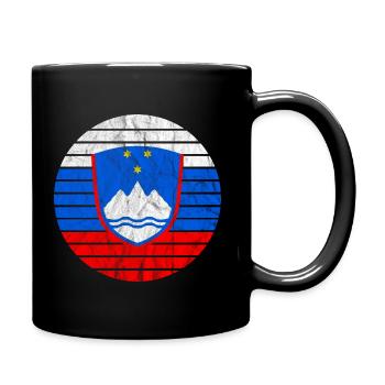 Slowenien Wappen Flagge Slowenien-Urlaub Souvenir - Tasse einfarbig - Schwarz - Rechts