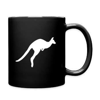 Kangourou - Mug uni - noir - Droite