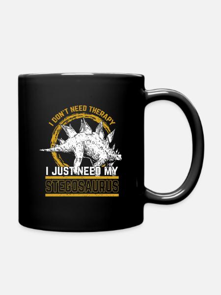 Stegosaurus - Tasse einfarbig - Schwarz