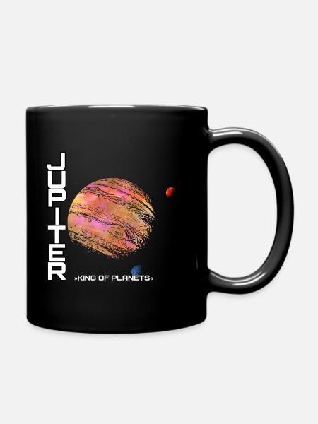 Jupiter king of planets - Full Colour Mug - black