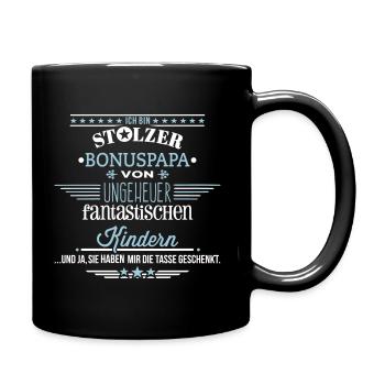 Ungeheuer fantastische Kinder / Bonuspapa - Tasse - Tasse einfarbig - Schwarz - Rechts