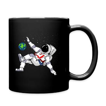 Bicycle Kick Astronaut - Tasse einfarbig - Schwarz - Rechts