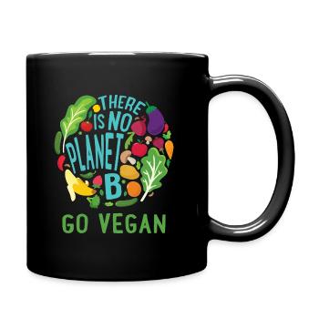 Il n'y a pas de planète B Go Vegan végétarien sain - Mug uni - noir - Droite