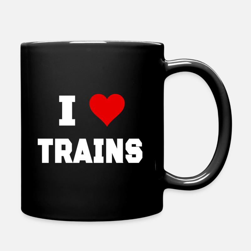 J'adore les trains - Mug uni - noir