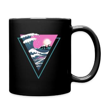 Waves - Full Colour Mug - black - Right