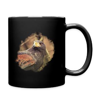Luzie Harris Hawk - Full Colour Mug - black - Right