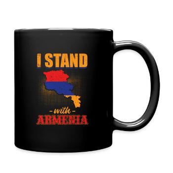 Armenien - Tasse einfarbig - Schwarz - Rechts