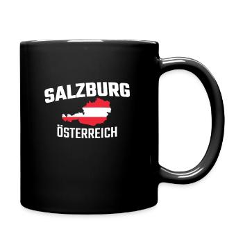 Salzburg Österreich - Tasse einfarbig - Schwarz - Rechts
