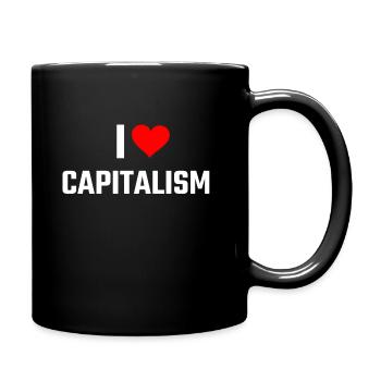 I love Capitalism - Capitalism Capitalist - Full Colour Mug - black - Right