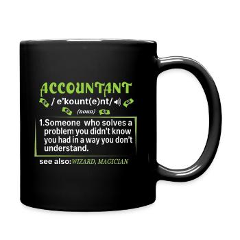 Accountant in Accrual world - Full Colour Mug - black - Right