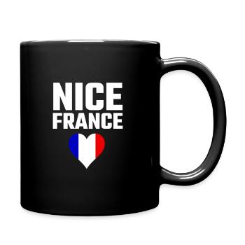 Nice France Nizza Frankreich - Tasse einfarbig - Schwarz - Rechts