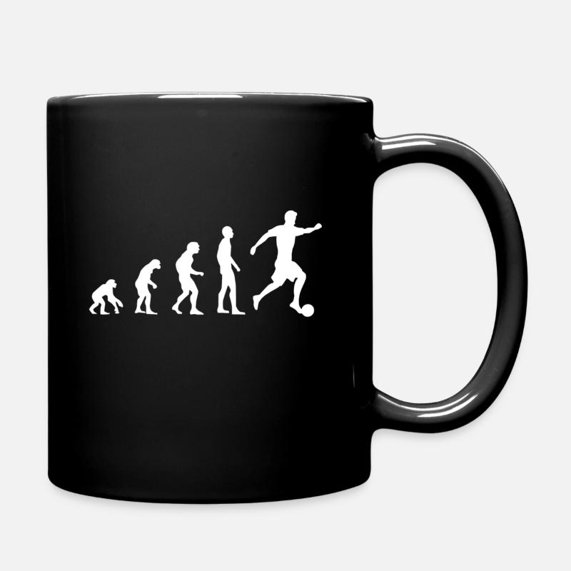 Fussball Evolution - Tasse einfarbig - Schwarz