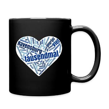 Ravensburg Herz - Tasse einfarbig - Schwarz - Rechts