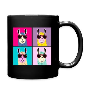 Llama - Full Colour Mug - black - Right