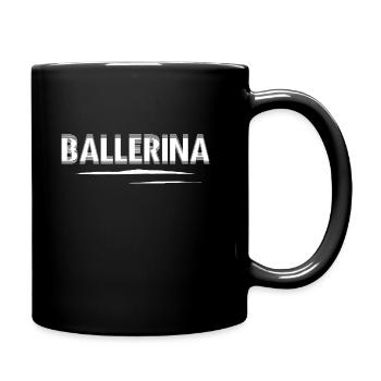 Ballerina Pepp Line Koks Ecstasy Lustiger Spruch - Tasse einfarbig - Schwarz - Rechts