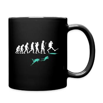 Funny diving evolution - Full Colour Mug - black - Right