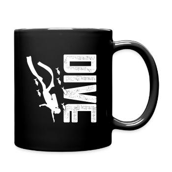Dive. - Tasse einfarbig - Schwarz - Rechts