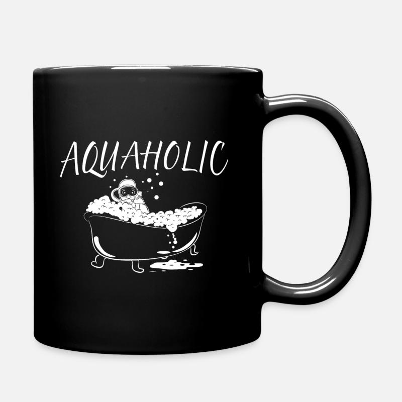 Aquaholic - Tasse einfarbig - Schwarz