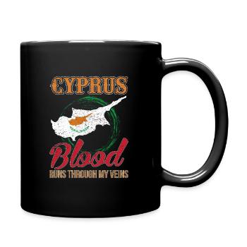 Zypern - Tasse einfarbig - Schwarz - Rechts