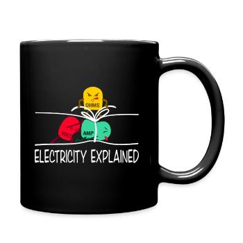 Electricity - Full Colour Mug - black - Right